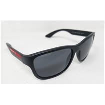 Prada SPS01U 59-19 DG0-5S0 145 3N Black Rubberized Frame Sunglasses W/ Gray Lens