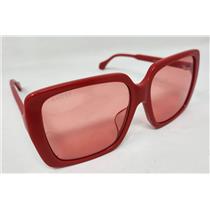 Gucci GG0567SAN 005 58-16 Red Frame GUCCI I LOVE YOU Sunglasses W/ Red Lenses