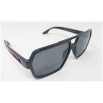 Prada SPS01X 1AB-02G Lina Rosa Black Frame Sunglasses W/ Dark Gray Lenses