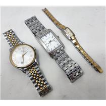 Lot Of 3 Watches PIERRE BALMAIN / BULOVA / ELGIN - NEED BATTERIES - SEE PHOTOS