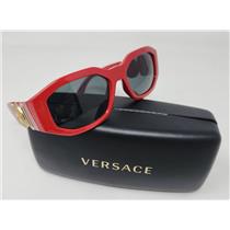Versace MOD. 4361 5330/87 53-18 140 3N Red Frame Sunglasses W/ Gray Lenses