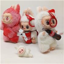 Lot of 4 Authentic Pop Mart The Monsters Coca Cola Edition Labubu Vinyl Figures