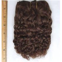 deep brown 4 curly mohair weft coarse  6-8" x200"  25942  FP