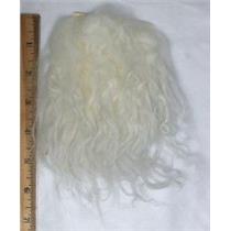 3" white 4-5" wavy hair tibetan  lambskin doll hair 26866