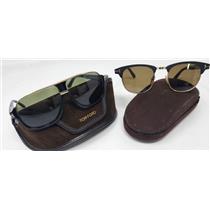 Lot Of 2 Tom Ford Sunglasses W/ Black / Gold-Tone Frames & Cases - SEE PHOTOS