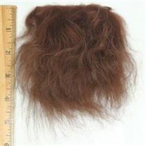 3" sq auburn brown tibetan lambskin doll hair 2-3"straighter  26874