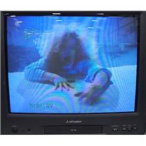 Mitsubishi CV-20125 20" CRT Color TV W/ Built in VCR - WORKING - PICKUP ONLY