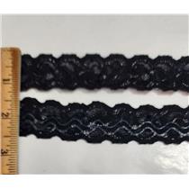 non slip silicone grip elastic stretch lace Black spool about 100 yds x 1" 26893