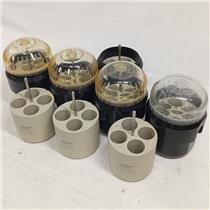 Lot of 5 Beckman Coulter 368313 Centrifuge Buckets w/ 8 Adapters 368327