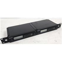 Lot Of 2 Shure SLX4 Wireless Microphone Receiver H5 518-542 MHz W/ Rack Hardware