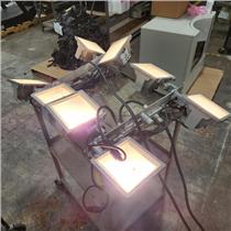 Lot Of Two Sets of UNBRANDED 4-Way Industrial Flood Lights (BRIGHT) -PICKUP ONLY