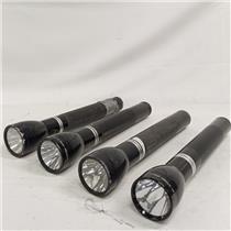 Lot of 4 Mag-Lite Aluminum Heavy Duty 12" Rechargeable Flashlights - SEE INFO