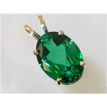 P084, Emerald Spinel 14k Gold Pendant