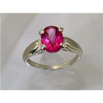 SR058, Pure Pink Topaz, 925 Sterling Silver Ring