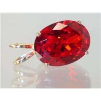 P080, Padparadsha CZ 14k Gold Pendant