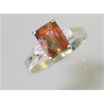 SR171, Twilight Fire Topaz, 925 Sterling Silver Ring