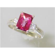 SR171, Pure Pink Topaz, 925 Sterling Silver Ring