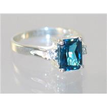 SR171, London Blue Topaz, 925 Sterling Silver Ring