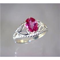 SR137, Pure Pink Topaz, 925 Sterling Silver Ring