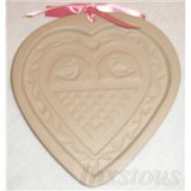 Brown Bag Cookie Art Mold * 1993 Four Bird Folk Heart