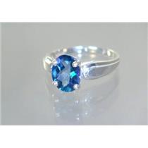 SR058, Neptune Garden Topaz, 925 Sterling Silver Ring