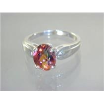 SR058, Twilight Fire Topaz, 925 Sterling Silver Ring