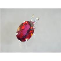 925 Sterling Silver Pendant, Crimson Topaz, SP006