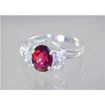 SR176, Crimson Topaz, 925 Sterling Silver Ring