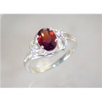 SR176, Mozambique Garnet, 925 Sterling Silver Ring