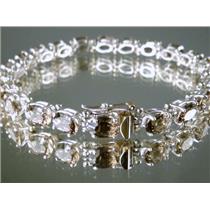 SB001, Smoky Quartz,  Sterling Silver Bracelet