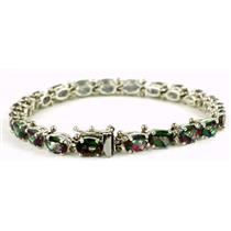 SB002, Mystic Fire Topaz, 925 Sterling Silver Bracelet