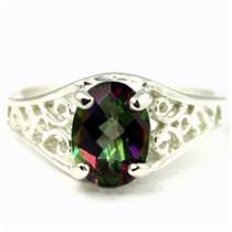 SR305, Mystic Fire Topaz 925 Sterling Silver Ring