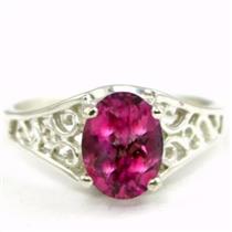 SR305, Pure Pink Topaz 925 Sterling Silver Ring