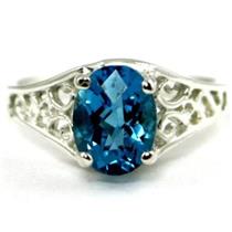 SR305, Swiss Blue Topaz 925 Sterling Silver Ring