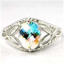 SR137, Mercury Mist Topaz, 925 Sterling Silver Ring