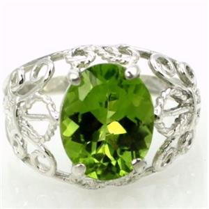 SR162, Peridot, 925 Sterling Silver Ring