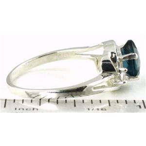 SR176, London Blue Topaz, 925 Sterling Silver Ring