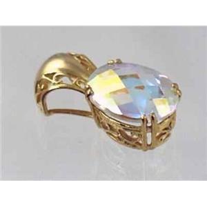 P050, Mercury Mist Topaz 14K Gold Pendant
