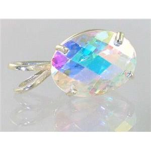 925 Sterling Silver Pendant, Mercury Mist Topaz, SP004