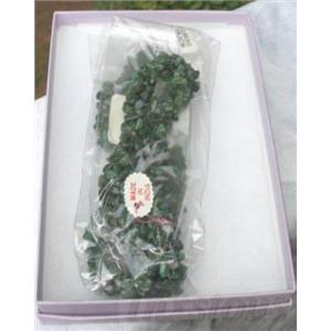 Emerald Free Form 26" Tumbled Emerald Bead Necklace