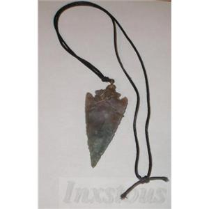 Copper Wrapped Agate Arrowhead Pendant Necklace