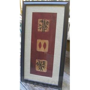 Black Wood Framed Textured Sugar Cane Picture