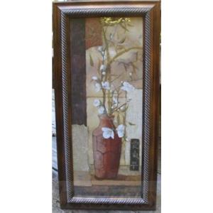 Bronze Framed Flower Vase Picture Wall Art