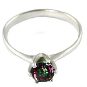 SR311, Mystic Fire Topaz, 925 Sterling Silver Ring