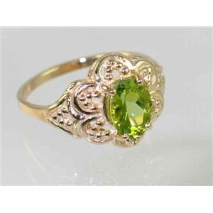 10K, 14K or 18K Gold Ladies Ring, Peridot , R125