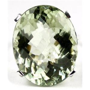 SR129, Green Amethyst, 925 Sterling Silver Ring