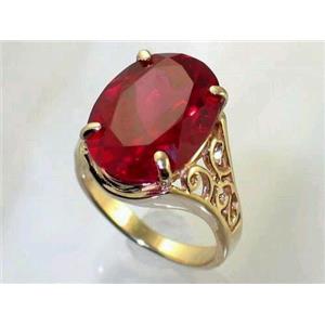 10K, 14K or 18K Gold Ladies Ring, Created Ruby, R049