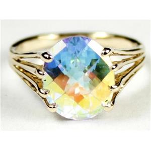10K, 14K or 18K Gold Ladies Ring, Mercury Mist Topaz, R280