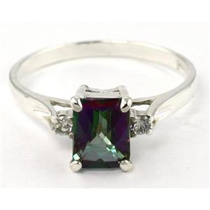 SR171, Mystic Fire Topaz, 925 Sterling Silver Ring
