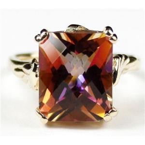 10K, 14K or 18K Gold Ladies Ring, Twilight Fire Topaz, R188